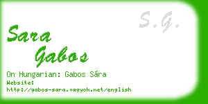 sara gabos business card